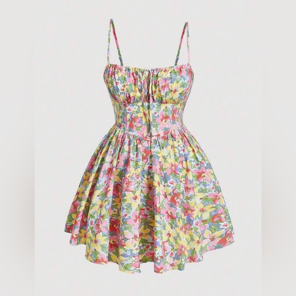 Floral Spaghetti Strap Dress